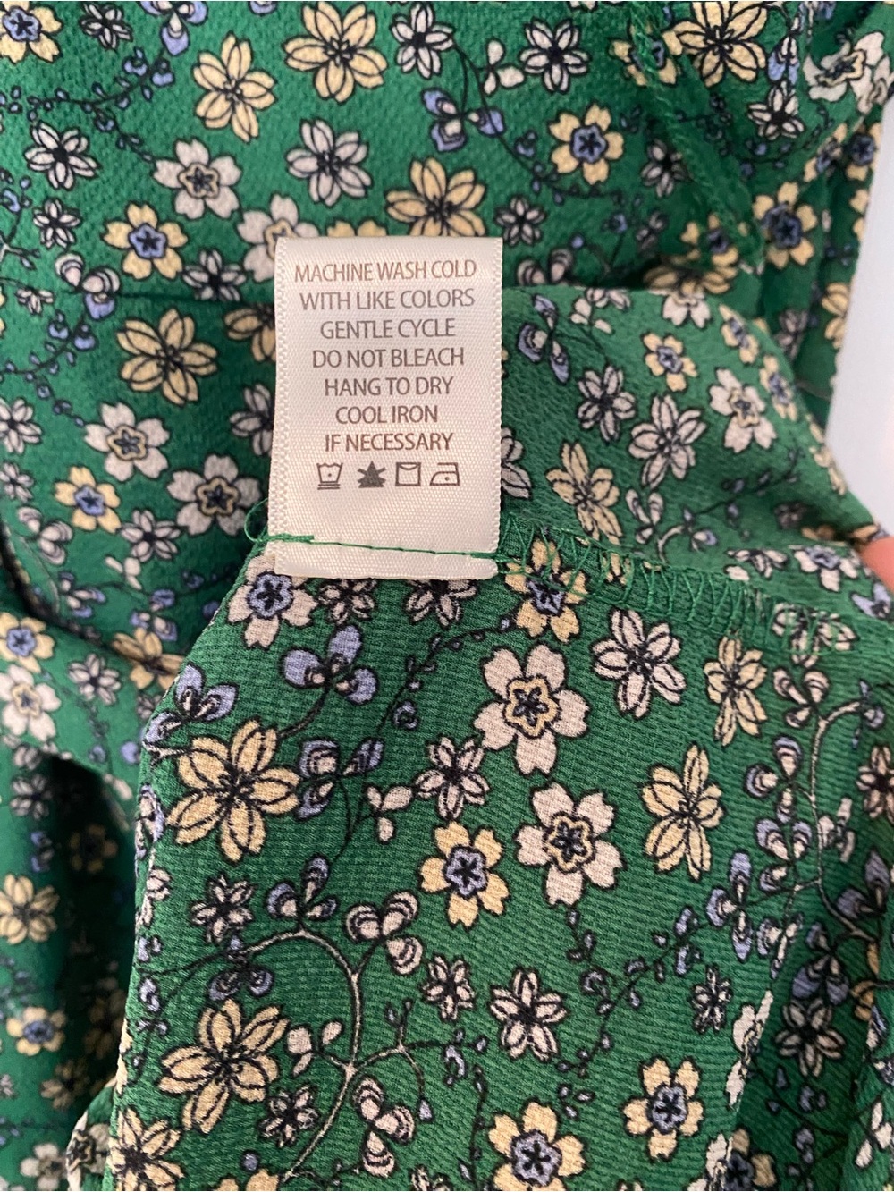 Green Floral Wrap Dress - Picture 10 of 11